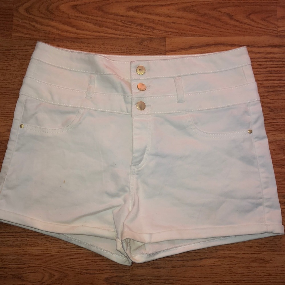 White Jean Shorts
